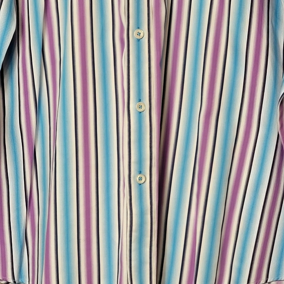 Bugatchi Shirt Mens Large Button Up Shaped Fit Long Sleeve Plaid Flip Cuff Sz L - Picture 11 of 11